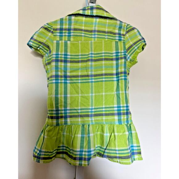 Vintage Disney Fairies Tinkerbell Plaid Tunic Top Girls Size 4 Embroidered - Picture 6 of 7